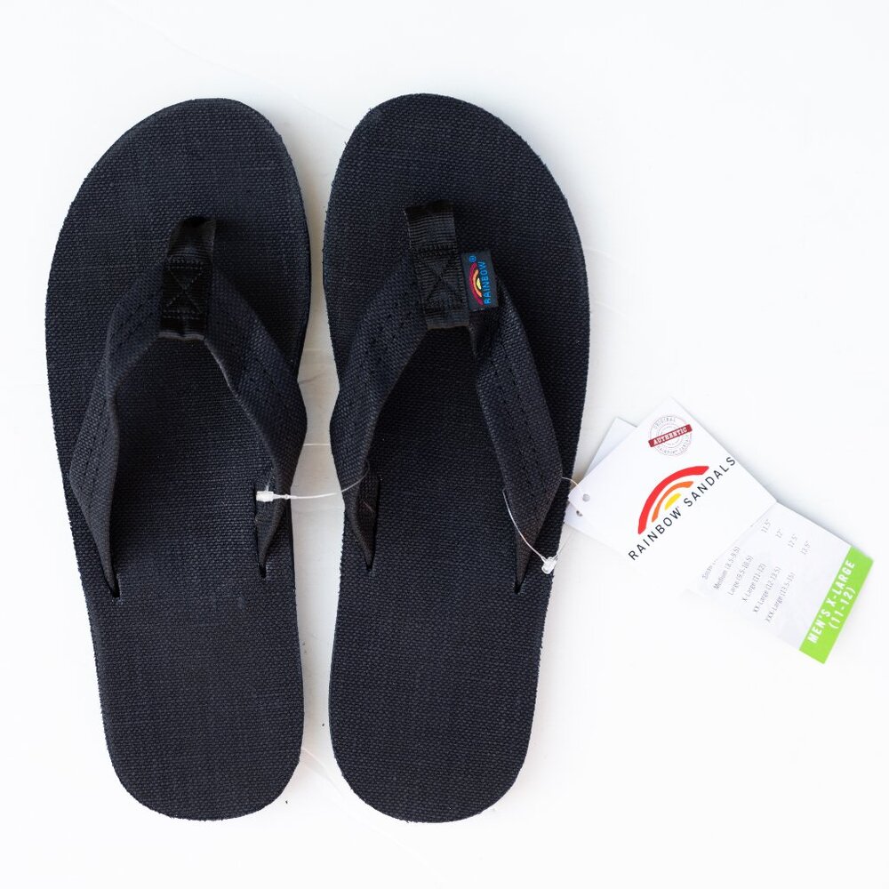 Rainbow Single Layer Hemp Top and Strap with Arch Support, Men's X-Large 11-12